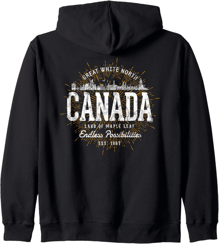 Canada Vintage Stil Retro Kanada Kapuzenjacke