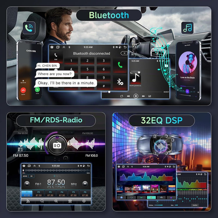 Hodozzy [6G+128G] 8Core Autoradio für Toyota Auris E150 2006-2011 mit Wireless Carplay Android Auto,