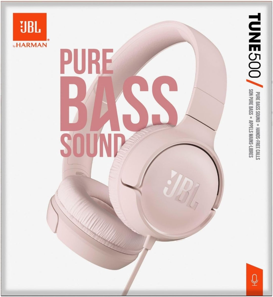 JBL Tune 500 On-Ear-Kopfhörer, kabelgebunden, Pink