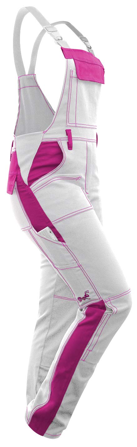 strongAnt Latzhose Damen stretch Arbeitshose für Frauen mit Kniepolstertaschen Baumwolle Cargo Hose