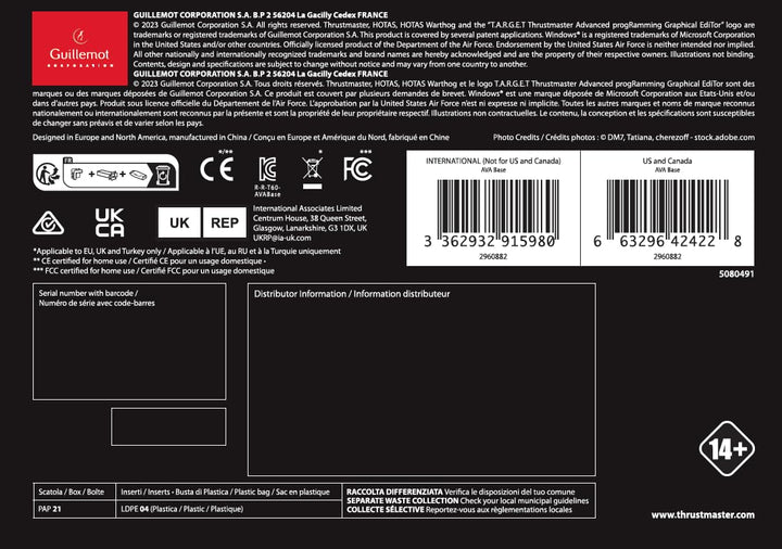 Thrustmaster AVA, Modulare Basis mit Mehrfachen Konfigurationen für Flugsimulations-Joystick, Kompat