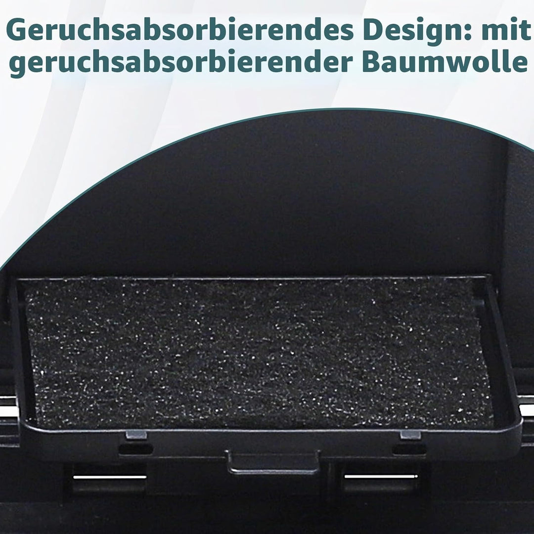 Mülleimer Küche,2 x 30L Mülltrennsystem Edelstahl Mülleimer 2 fächer tretmülleimer Doppeldeckel müll