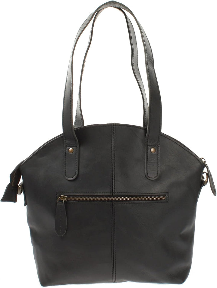 LECONI Shopper Schultertasche Damen Handtasche Ledertasche Natur Henkeltasche aus Leder Damentasche