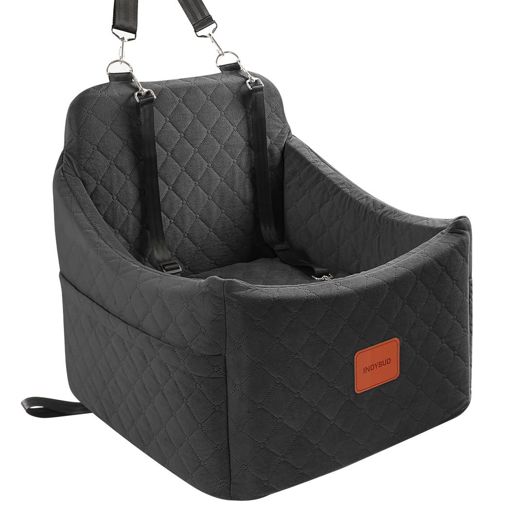 Hunde Autositz für kleine bis mittlere Hunde, Memory Foam erhöhte Kissen Hundeautositz,abnehmbar und
