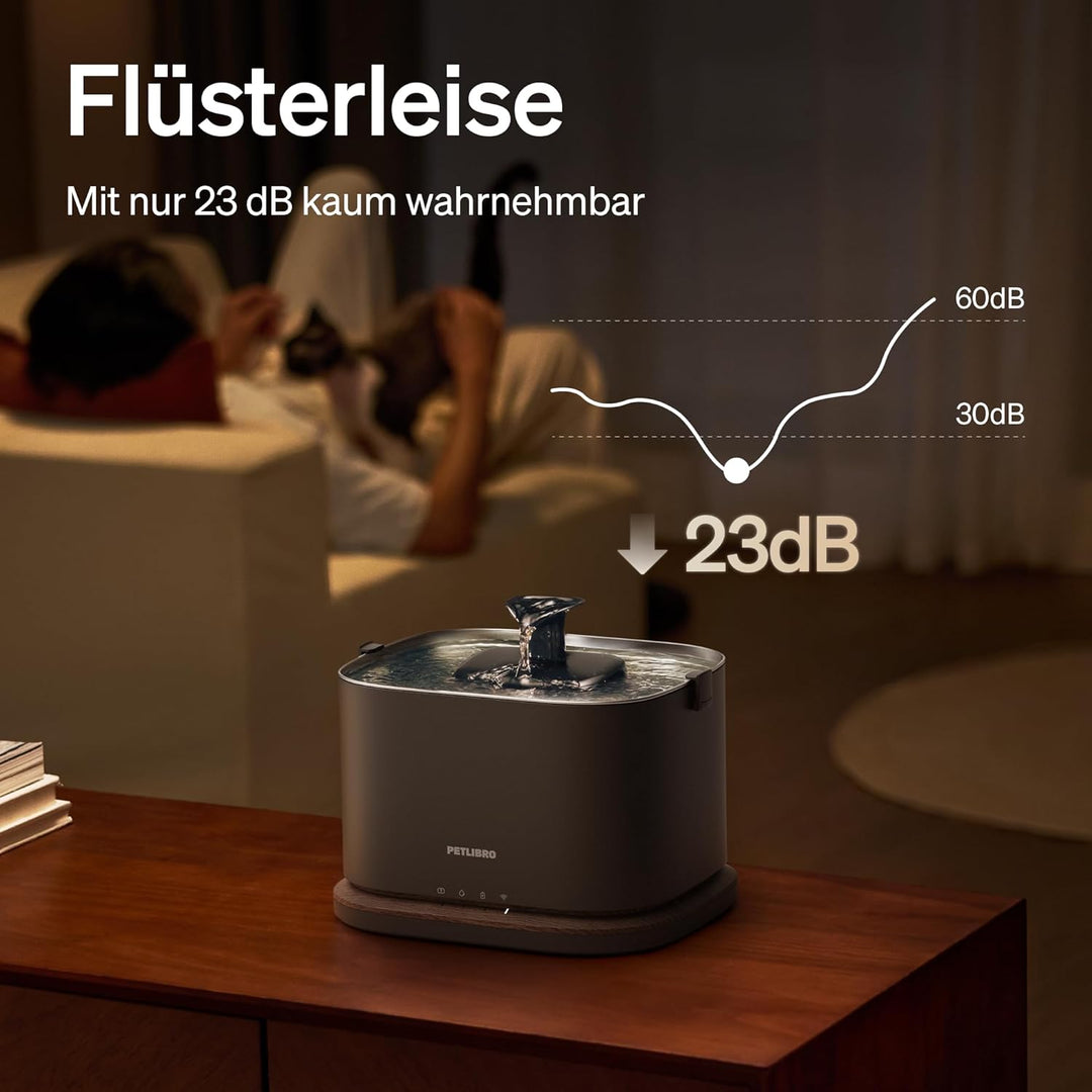 PETLIBRO Upgrade Katzenbrunnen - Kabelloser Trinkbrunnen für Katze mit App-Überwachung, 3L/101oz Doc