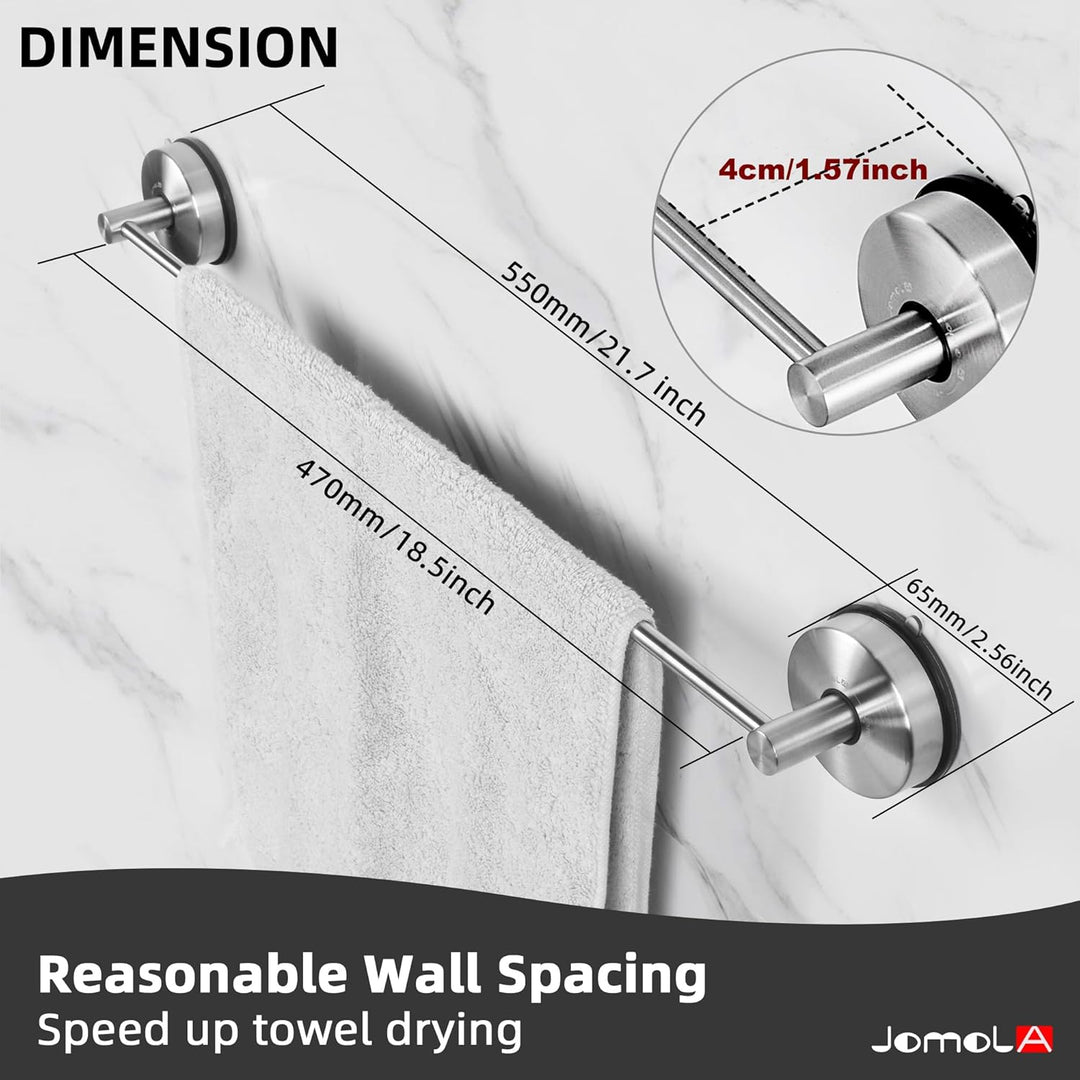 Handtuchhalter mit Saugnapf - JOMOLA Saugnapf Handtuchhalter ohne Bohren Edelstahl Gebürstet Hantuch