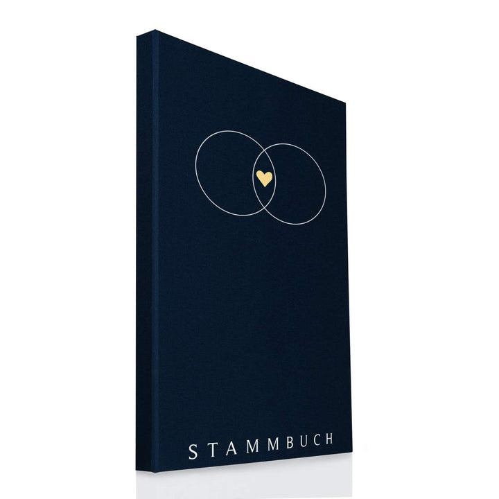 Hochzeitideal Stammbuch der Familie DIN A4 'Alan' Leinen (Dunkelblau), Dunkelblau