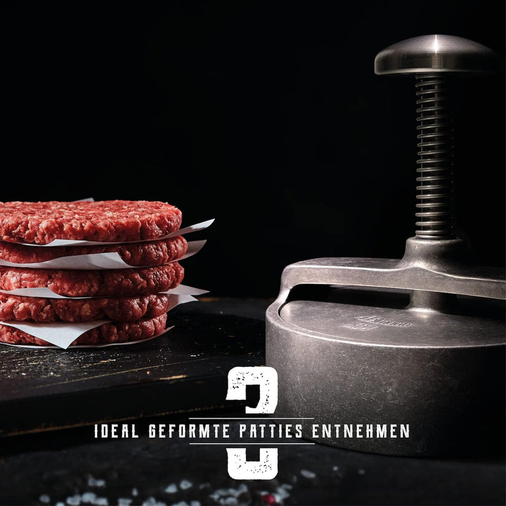 professional XL Burger Press | non-stick coating | 4.9 Inch Hamburger Patty Maker | for perfect Patt