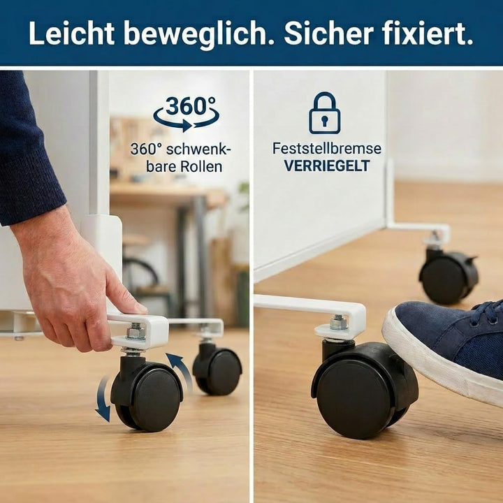 Infrarotheizung Standgerät 1000W mit Rollen, Bis 120°C in 1-3 Min, Bis 40% Energie Sparen, Mobil &amp; F