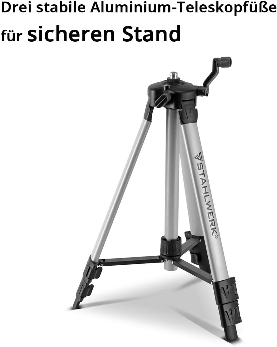 STAHLWERK Universal-Stativ für den STAHLWERK Kreuzlinienlaser KL-5 ST Teleskopstativ, Stativ, Dreibe