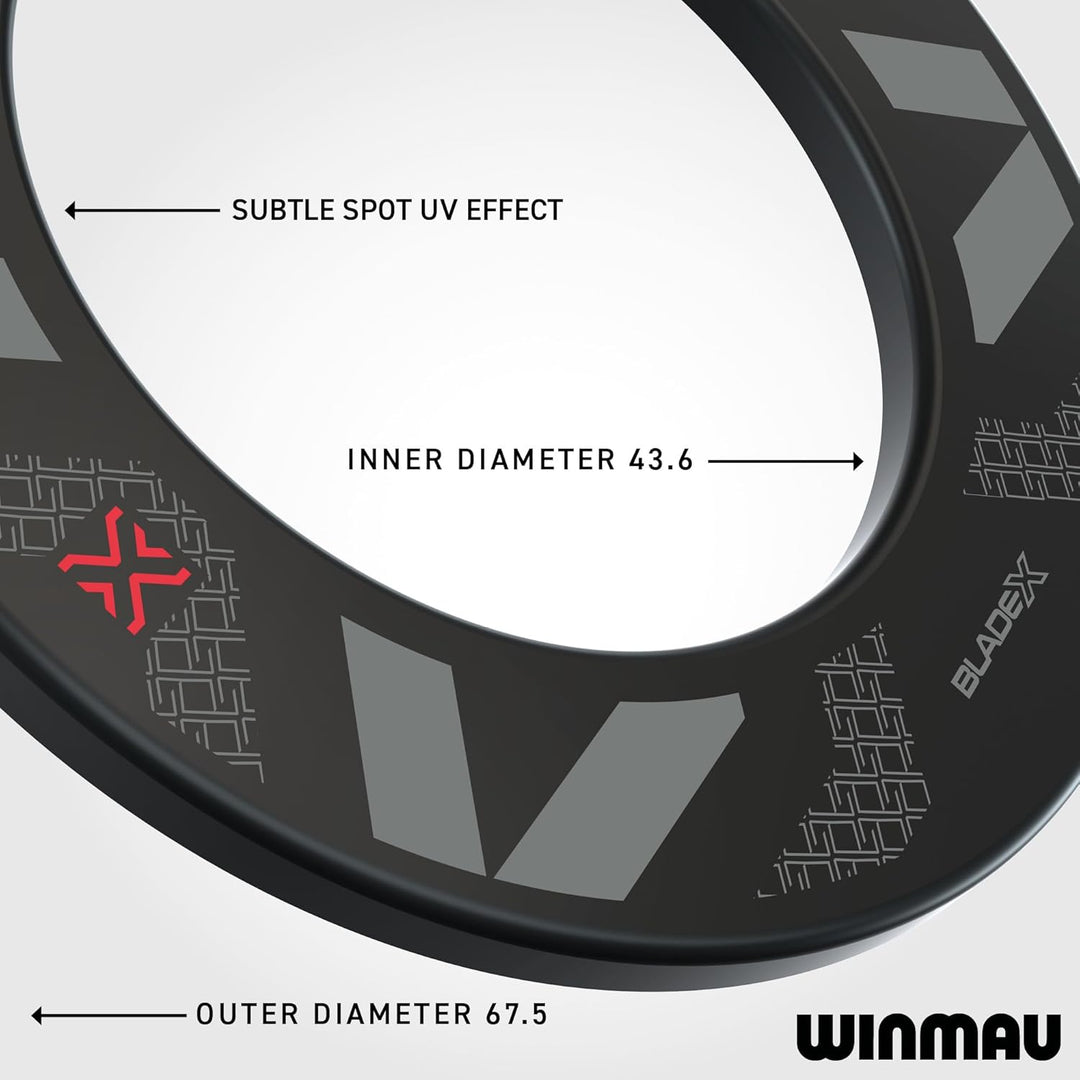 WINMAU Blade X Dartscheibe Schutzring – 360° Dartboard-Wandschutz – Stossabsorbierender Schaumstoff