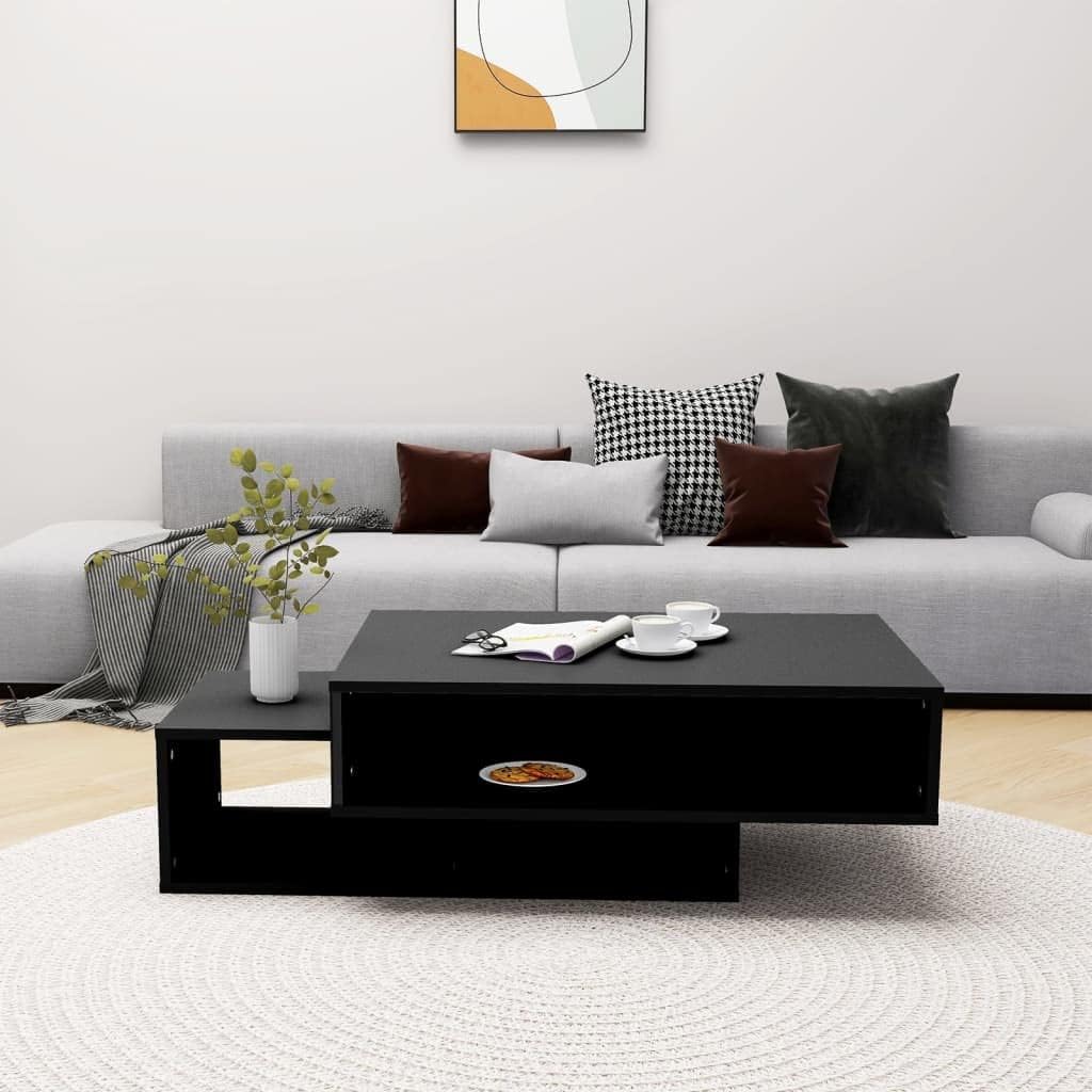 vidaXL Couchtisch Schwarz 105x55x32 cm Spanplatte