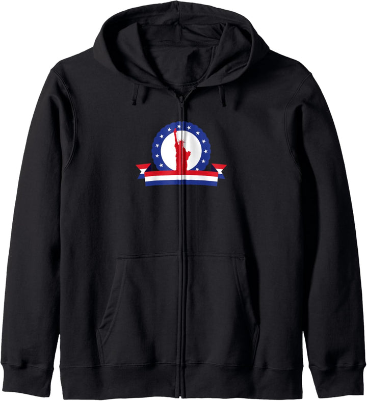 Freiheitsstatue 4. Juli Patriotisches Geschenk Kapuzenjacke