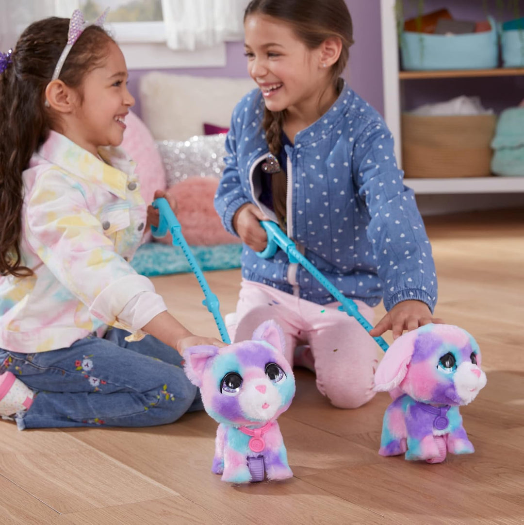 Hasbro furReal Walkalots Tierchenpaar Zucker &amp; Watte 2er-Pack, interaktives elektronisches Hündchen