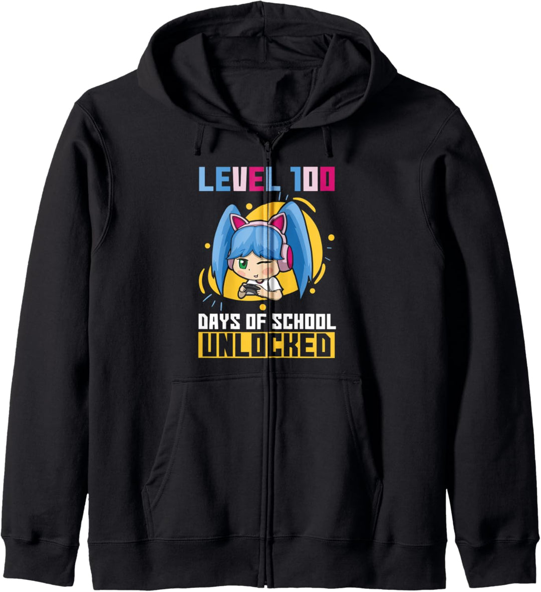 Level 100 Tage der Schule freigeschaltet Frauen Anime School Love Kapuzenjacke
