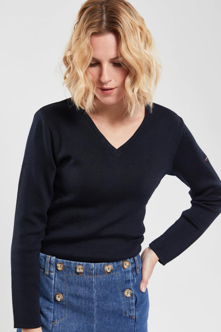 Armor Lux Damen Locmine Pullover, Rich Navy, 38