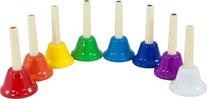 Percussion Workshop Handglocken für C-Dur-Tonleiter in entsprechenden Farben (für jeden Ton andere F