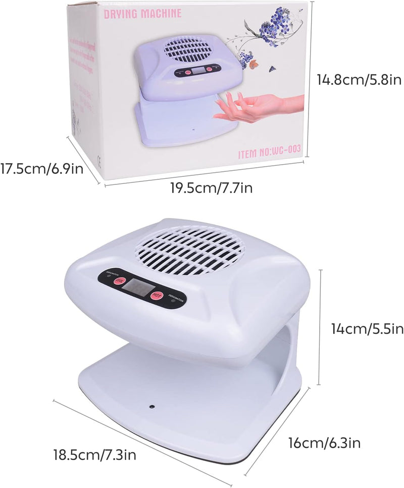 Air Nail Dryer mit automatischem Sensor, 300 W Timing Air Nail Fan Föhn für beide Hände und Füsse, w