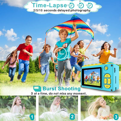 Kriogor Kamera Kinder, wasserdichte Kids Digitalkamera und Videokamera mit HD 1080/ 8 Megapixel/ 2 Z
