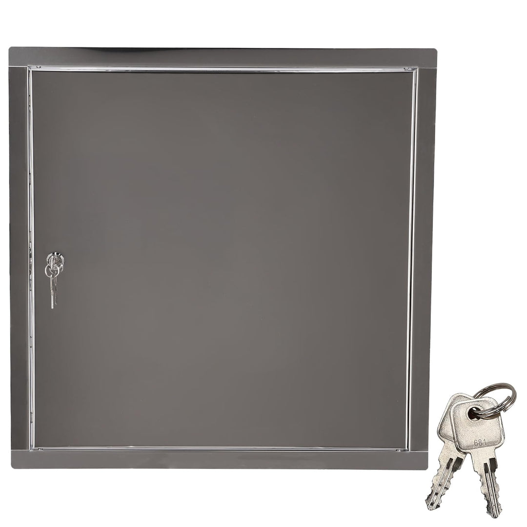 KOTARBAU® Revisionsklappe Grösse 50x50cm mit Schlüssel Edelstahl Silber für Revisionsschächte, 50x50