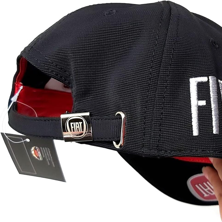 Fiat Unisex Visier, Fiat 21239 Kappe mit gebogenem Visier schwarz, Einheitsgrösse EU