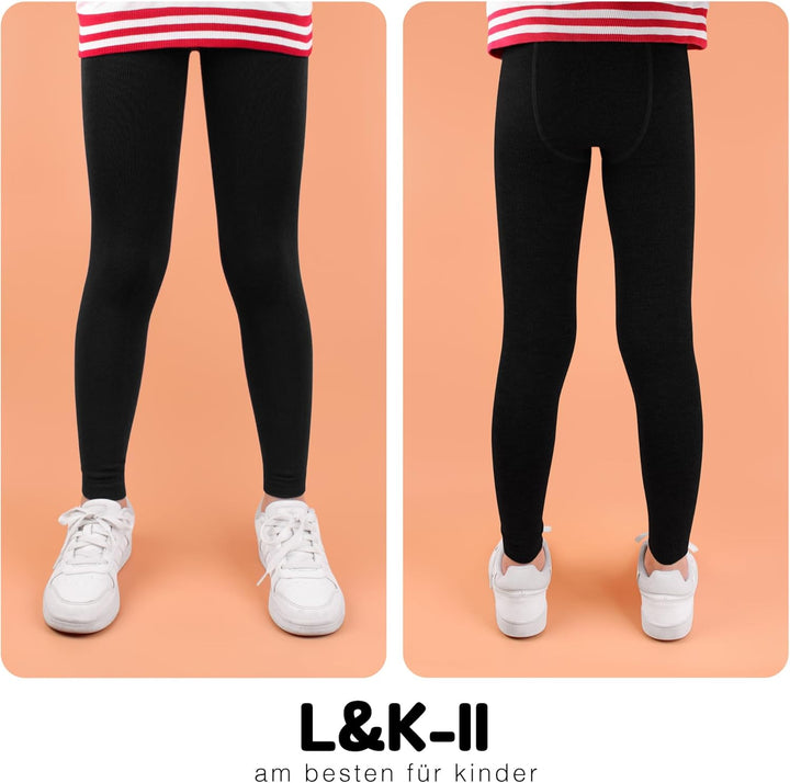L&K-II 5er Pack Jungen Leggings Kinder Hosen Pants Herbst Frühling Baumwolle Knöchellang 2777 110-11