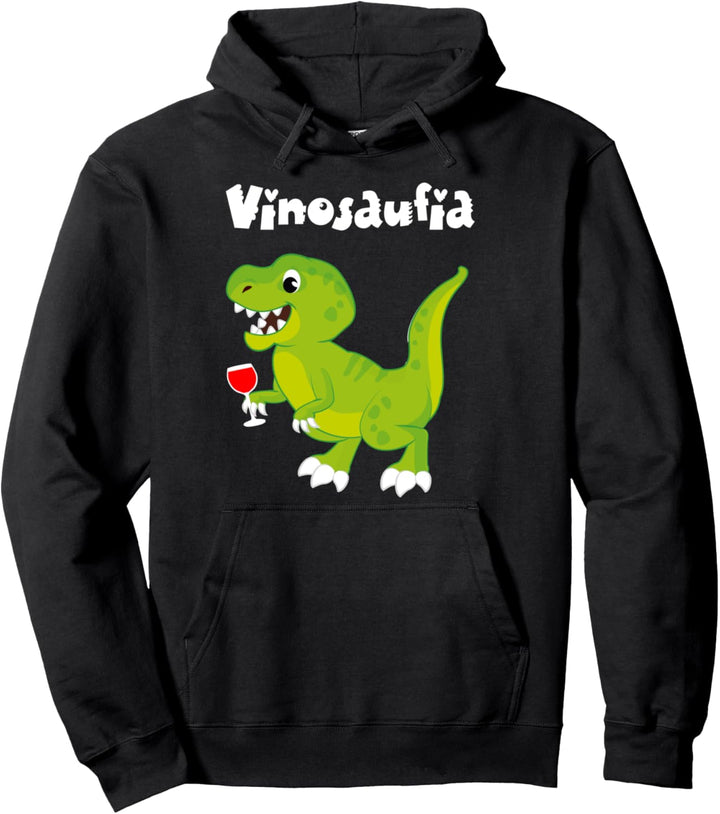 Dinosaufia Sprüche Damen Wein Junggesellinnenabschied Pullover Hoodie