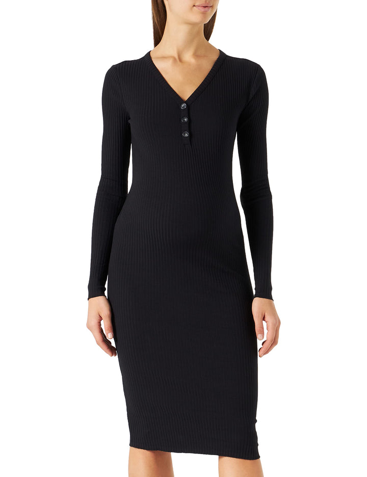 Supermom Damen Dress Clarkson Nursing Long Sleeve Kleid 40 Black - P090, 40 Black - P090