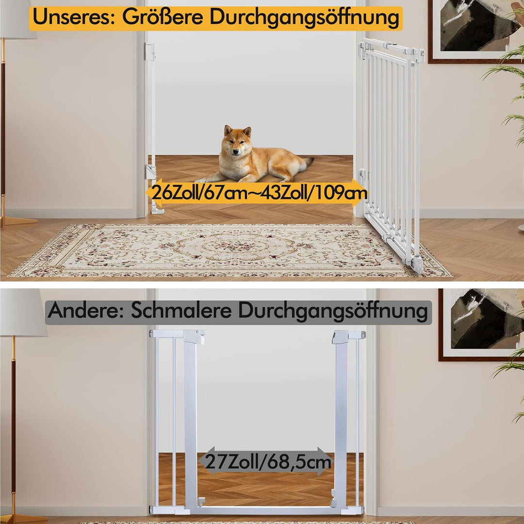 derimkcoa extra breites Treppenschutzgitter von derimkcoa, 74 cm hoch, Sicherheitsgitter für Kinder