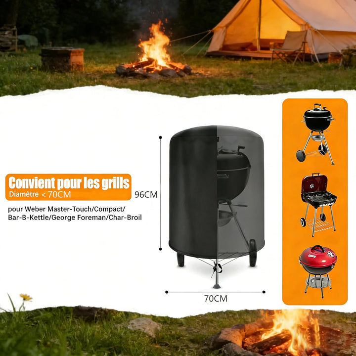 Abdeckung, Grillabdeckung Wetterfest Kugelgrill Abdeckhaube, 420D Oxford Holzkohlegrill Abdeckplane