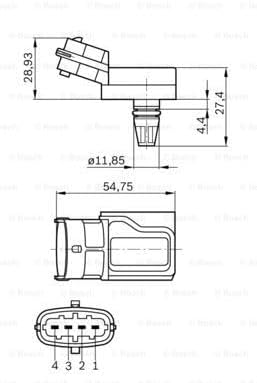 Metzger 0905334 Original Ersatzteil Sensor, Ladedruck