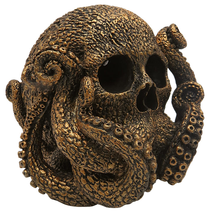 Pacific Trading Pacific Gothic Skull Metall Octopus Figur, Marine Life Einzigartige Statue Tischdeko