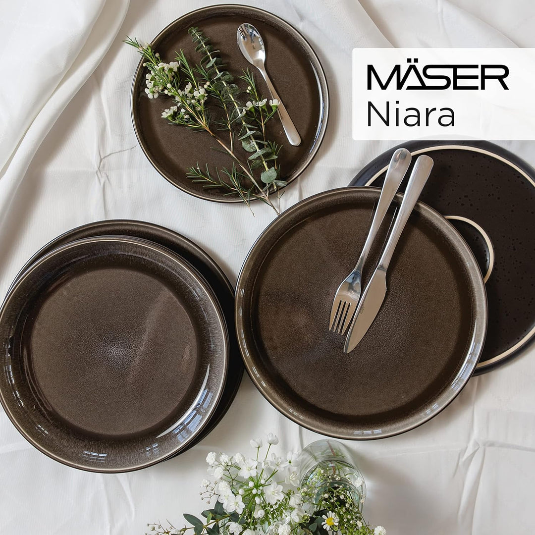 MÄSER Serie Niara, Modernes Kaffeebecher 4er Set mit aufregender Vintage Glasur, grosse Kaffeetassen