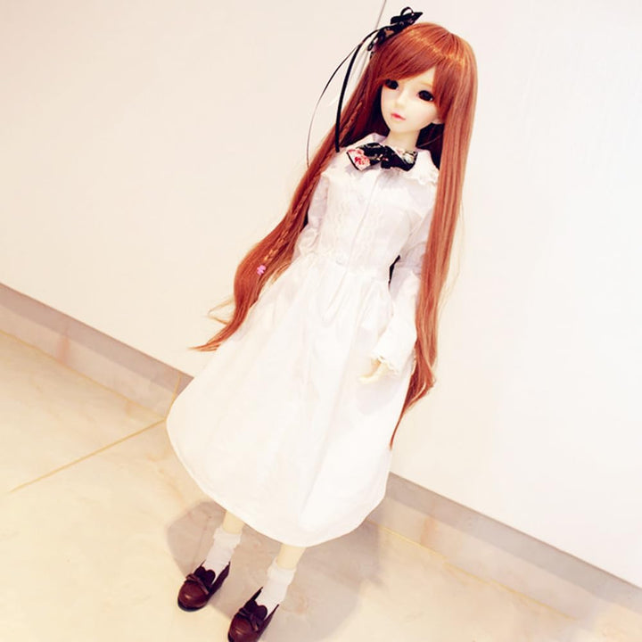 niannyyhouse 1/3 1/4 1/6 BJD Puppen Kleidung Weiss Kleider Blumenrock Bogen Kopfschmuck Socken Garte