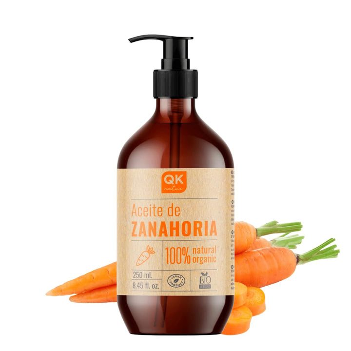 Qknatur – KAROTTENÖL 250 ml – 100% rein und natürlich – natürlicher Sonnenbräuner – spendet Feuchtig