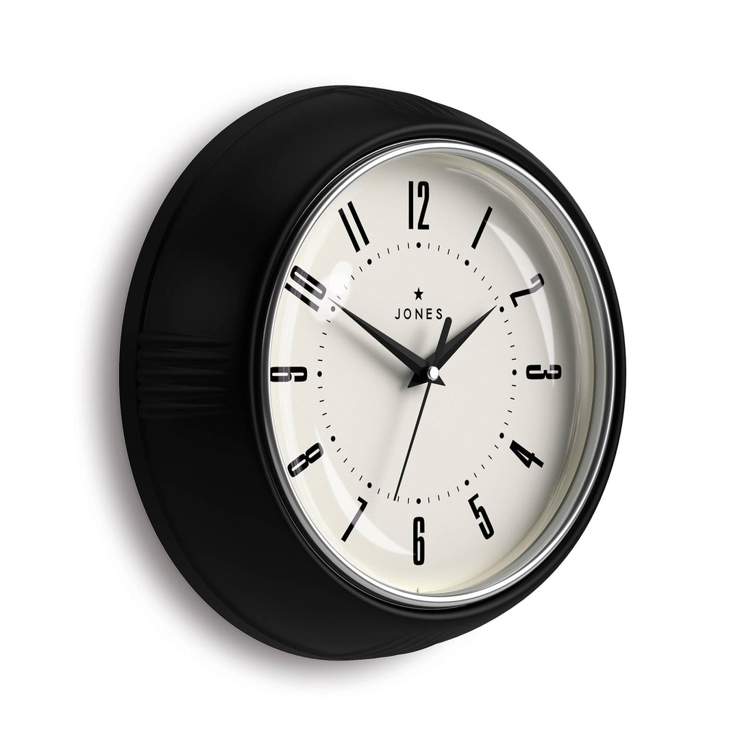 JONES CLOCKS® Ketchup-Wanduhr, Retro-Design, perfekt für die Küche, Heimbüro, Schlafzimmer 25cm (Sch