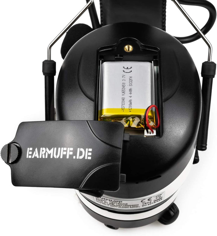EARMUFF Gehörschutz mit DAB+ & FM 31dB Dämmung | Lieblingsradiosender & Musik über Digital Radio & F