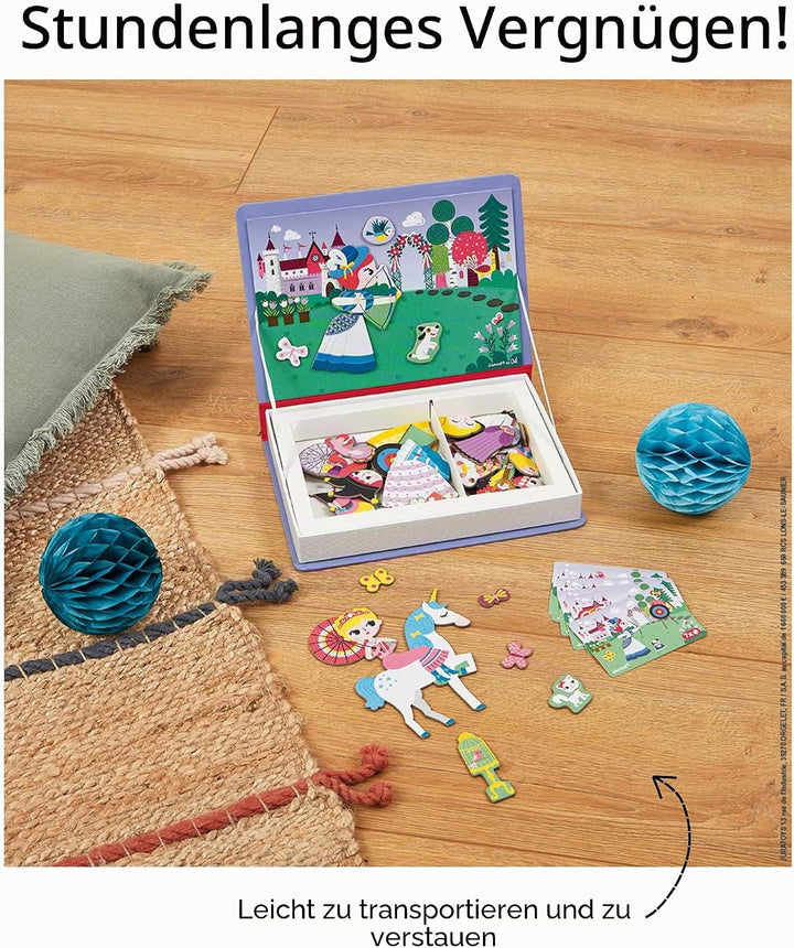 Janod J02725 Princesses Magneti'Book, Violett Prinzessinnen, Prinzessinnen