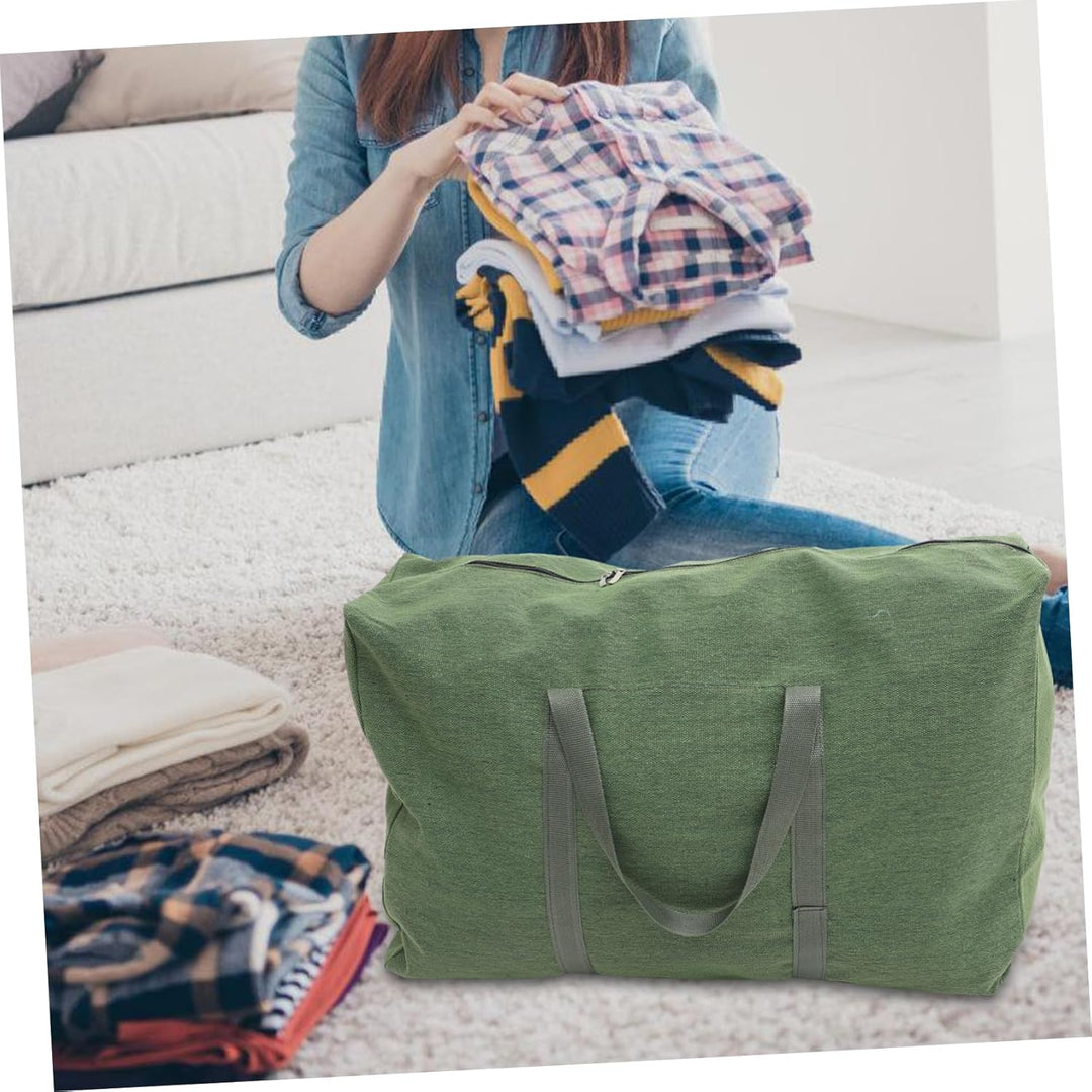 TOPBATHY Grosse Kapazität Reisetasche Segeltuch Reisetasche Grosse Seesack Olivgrün, olivgrün
