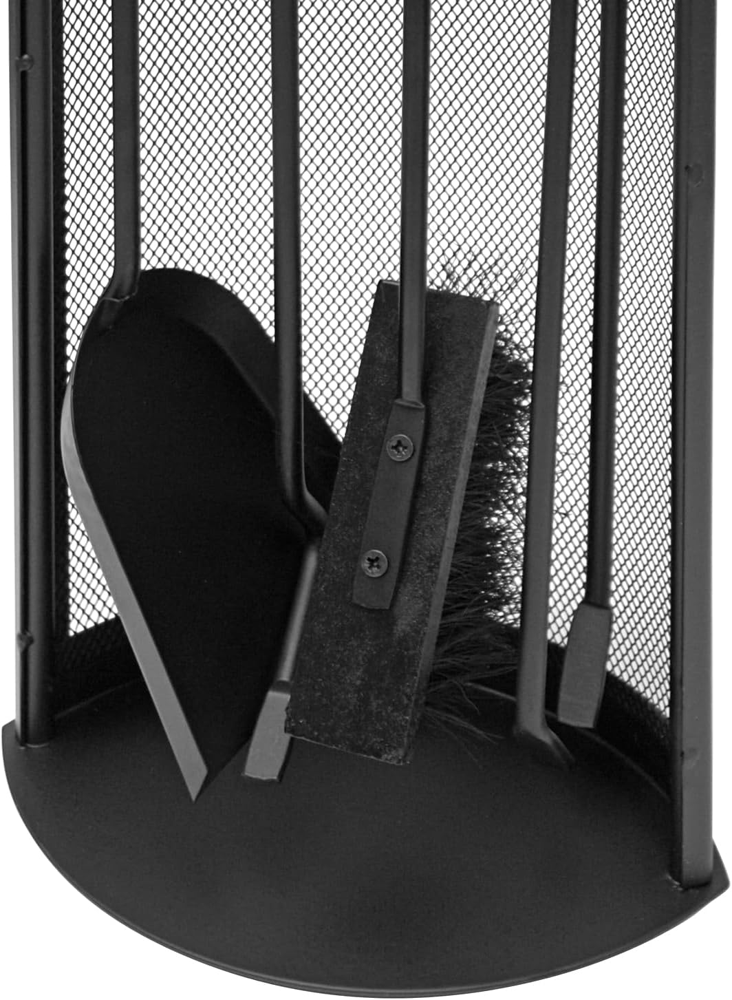 raik R1001 Kaminbesteck Albert, 4-teilig, schwarz, Edelstahlgriffe, 66 cm