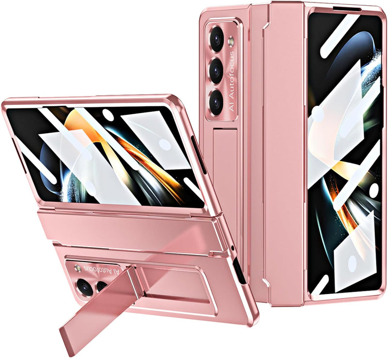 Miimall Kompatibel mit Samsung Galaxy Z Fold 5 Hülle mit Displayschutz+Kameraschutz, [Hinged Cover]