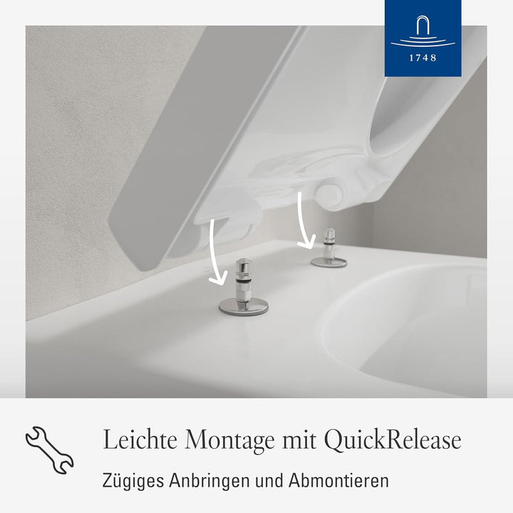 Villeroy & Boch 98M9C101 WC-Sitz Omnia architectura Scharniere ES Quick Release softclosing, weiss
