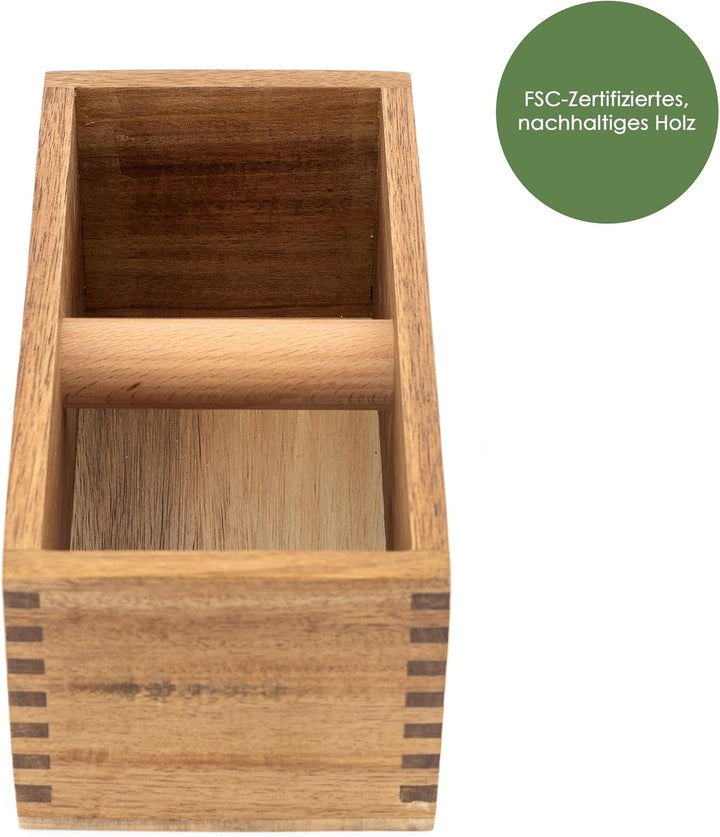Abklopfbehälter Holz - Nachhaltiger Abschlagbehälter für Siebträger und Kaffeesatz, perfektes Barist