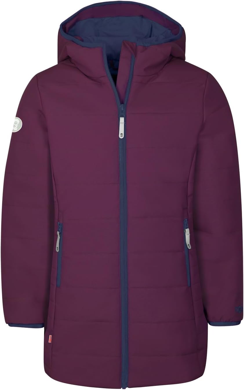 Trollkids Mädchen Wintermantel Winterjacke Stanavanger 116 Pflaume/Marine, 116 Pflaume/Marine