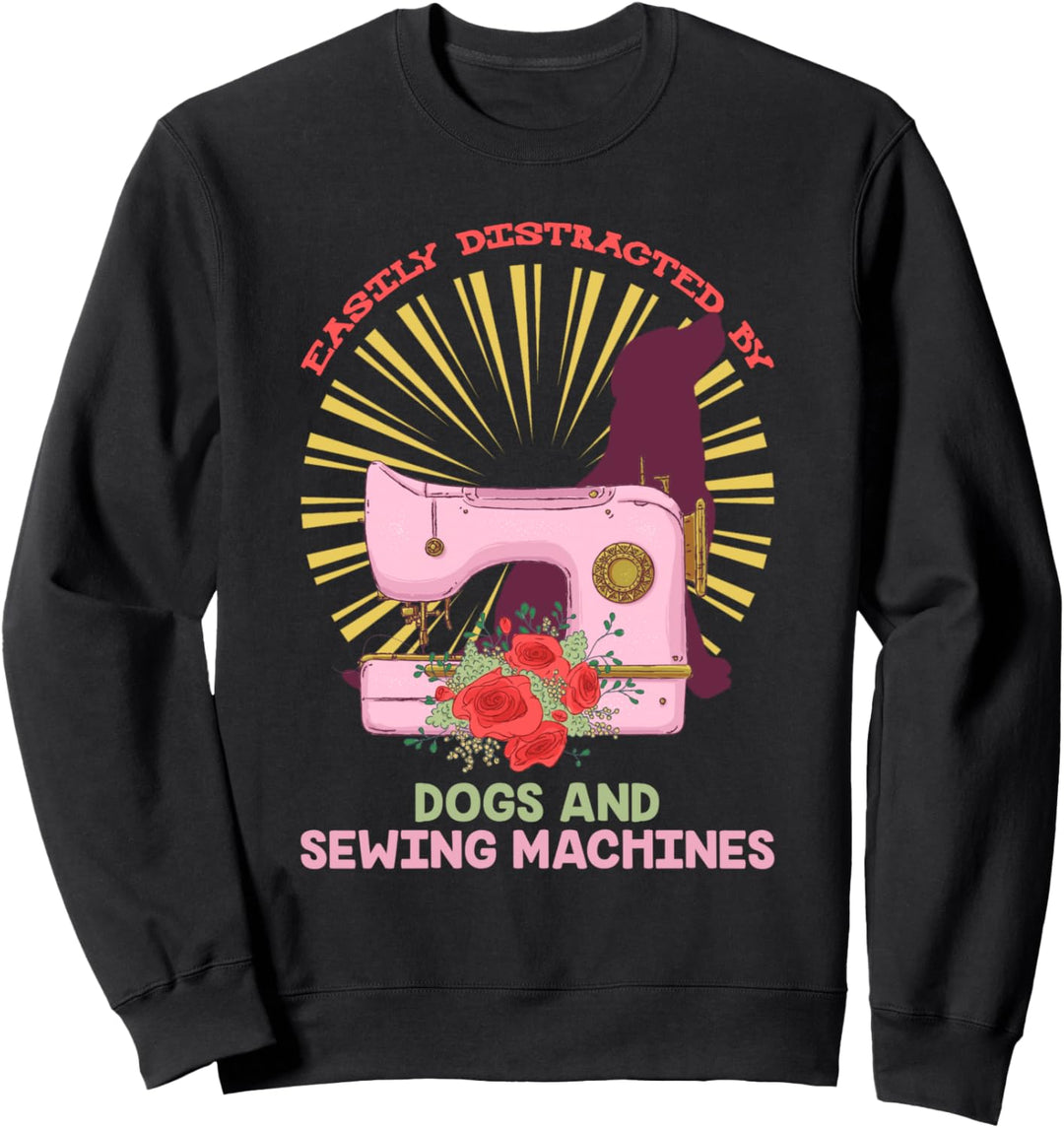 Handarbeit Hobby Näherin Nähmaschine Hunde Nähen Sweatshirt