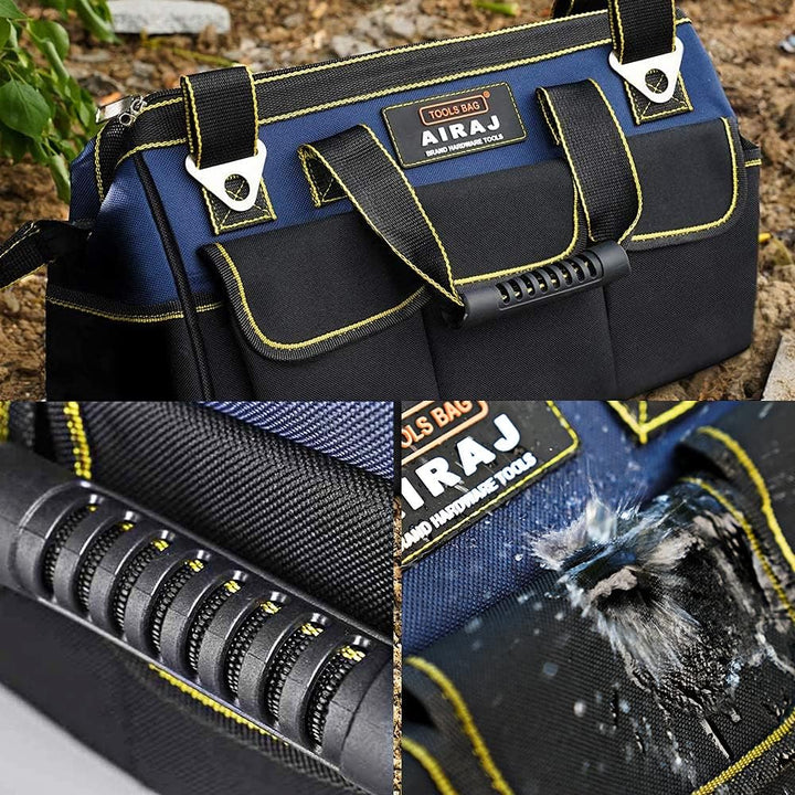 AIRAJ Werkzeugtasche, Pro Kleine Werkzeugtaschen (36×21×26cm),aus 1680D Polyester,mit 14 Multi-Tasch