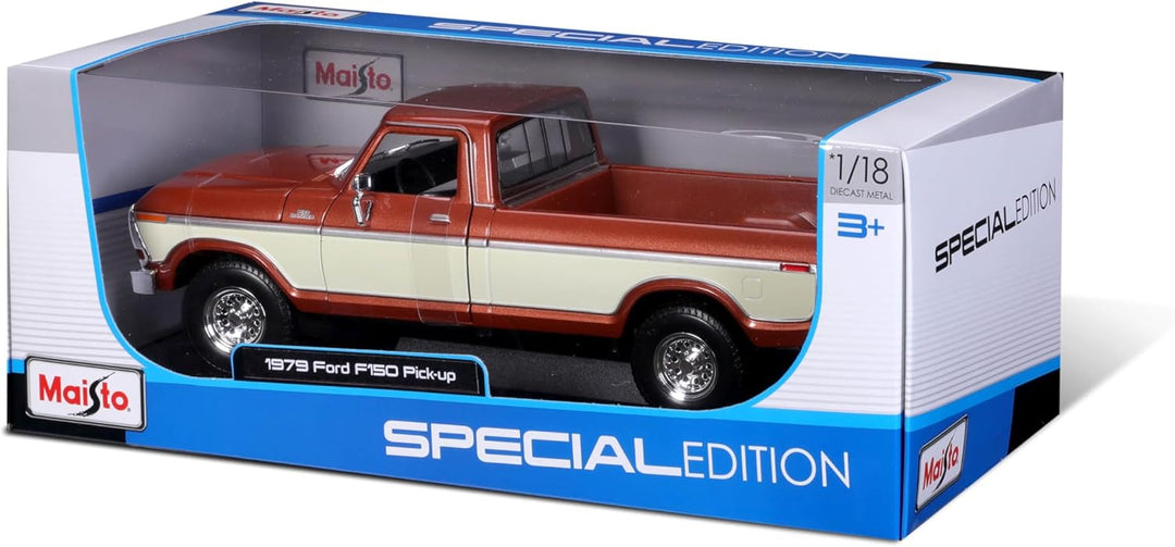 Maisto Ford F150 Pick-Up (1979): Modellauto im Massstab 1:18, Türen, Motorhaube und Heckklappe beweg