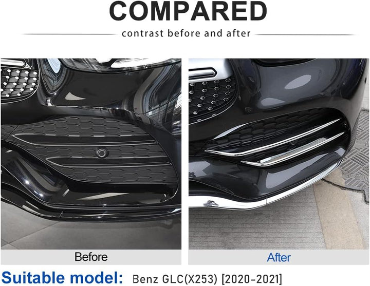 KUNGKIC ABS Chrom Auto Frontstossstange Kühlergrill Nebelscheinwerfer Abdeckung accessories Car Bump