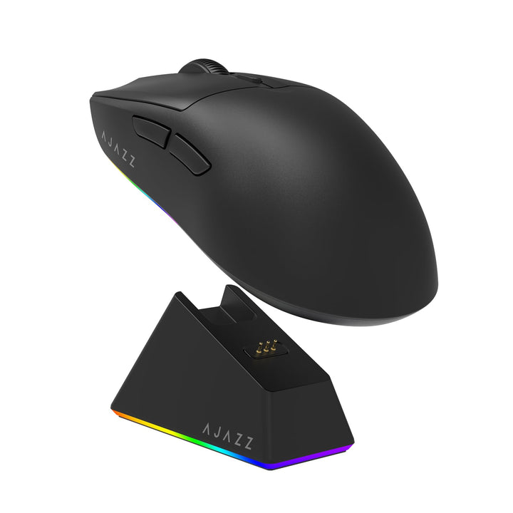 MechLands AJ139 V2 MC Gaming-Maus mit Ladestation, einstellbare 12000 DPI, PAW3311-Sensor, 3 Modi, k