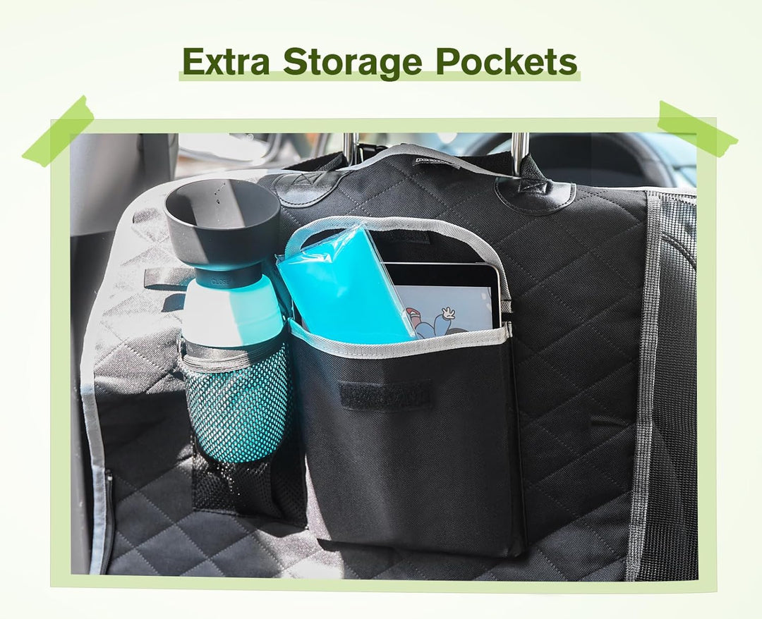 pecute Hundedecke Auto Rückbank mit Seitenschutz, Universale Autoschondecke Hund Rücksitz mit Sichtf